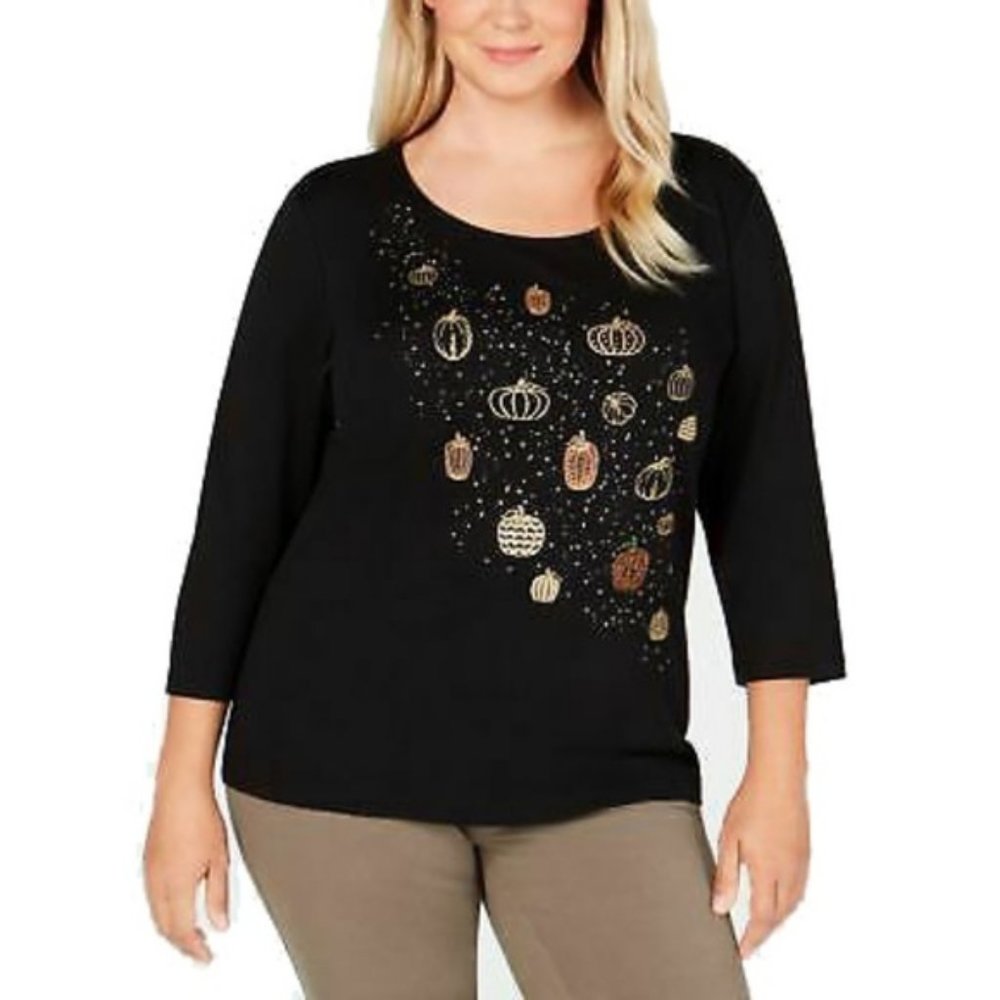 NWT Autumn Harvest Karen Scott T-Shirt